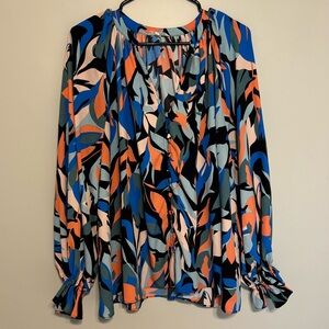 Entro Multicolored Abstract Blouse, great condition